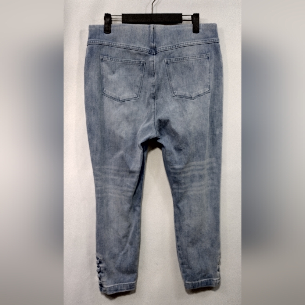 Soft Surroundings The Ultimate Braided Knot Ankle Jeans Womens M Blue Pull On - Picture 7 of 12